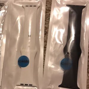 Black and white Apple Watch bands
